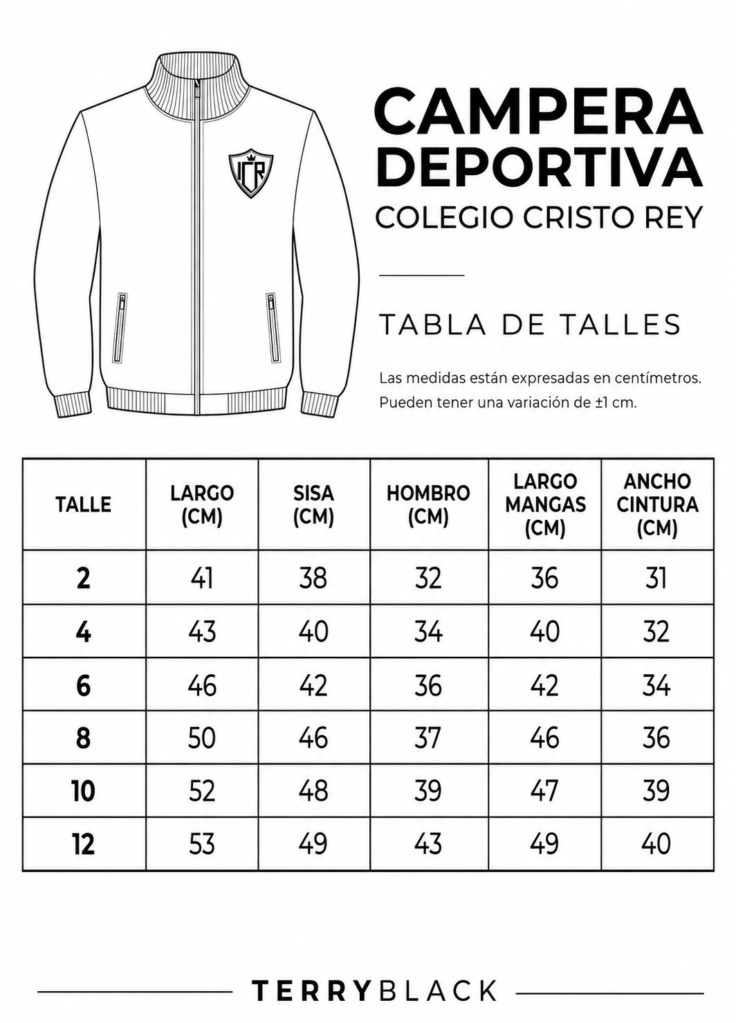 campera deportiva jardin cristo rey